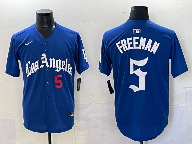 Men Los Angeles Dodgers #5 Freeman Blue 2025 Nike MLB Jersey style 002